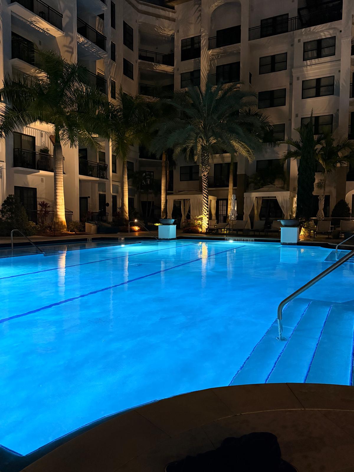 Pool renovation before and after